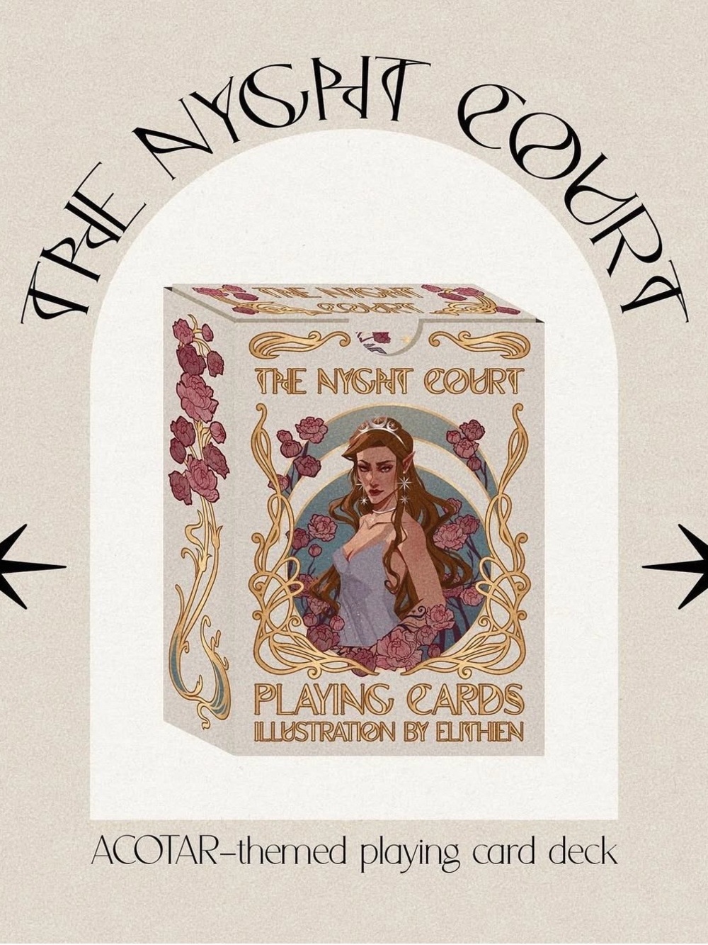 ACOTAR Nyght Court Playing Cards Fan Deck by Elithien — Sarah J Maas • Ltd Ed